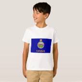 Staatsflagge Kansas T-Shirt (Vorne ganz)