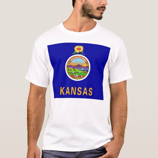 Staatsflagge Kansas T-Shirt (Vorderseite)