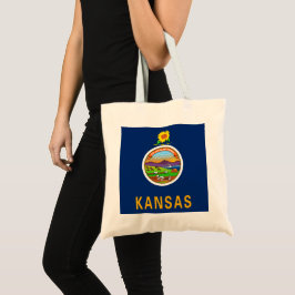 Staatsflagge Kansas Tragetasche