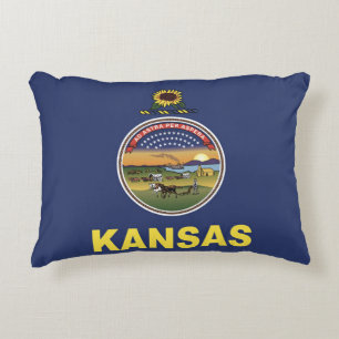 Staatsflagge Kansas, USA Dekokissen