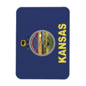 Staatsflagge Kansas, USA Magnet (Vertikal)