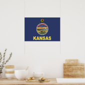 Staatsflagge Kansas, USA Poster (Küche)