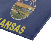 Staatsflagge Kansas, USA Schneidebrett (Ecke)