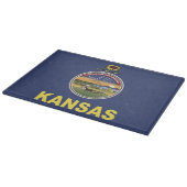 Staatsflagge Kansas, USA Schneidebrett (Ecke)