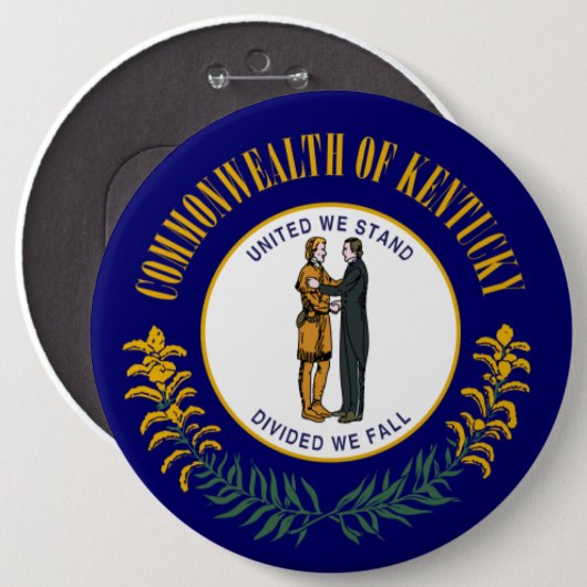 Staatsflagge Kentucky Bluegrass Button (Vorne & Hinten)