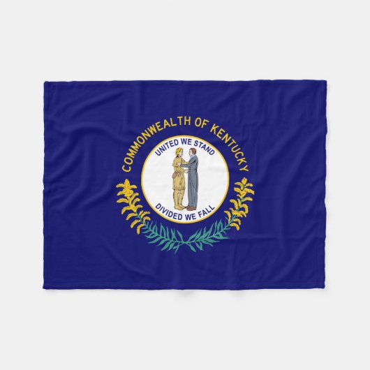 Staatsflagge Kentucky Fleecedecke (Vorderseite (Horizontal))