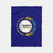 Staatsflagge Kentucky Fleecedecke (Vorderseite)