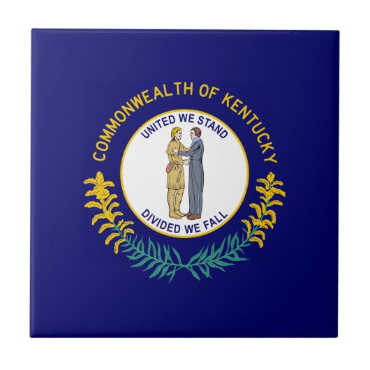 Staatsflagge Kentucky Fliese (Vorderseite)
