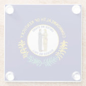 Staatsflagge Kentucky Glasuntersetzer (Rückseite)