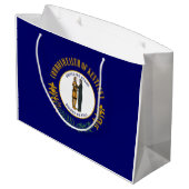 Staatsflagge Kentucky Große Geschenktüte (Rückseite Schrägansicht)
