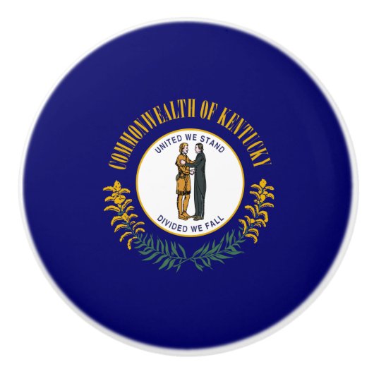 Staatsflagge Kentucky Keramikknauf (Vorderseite)