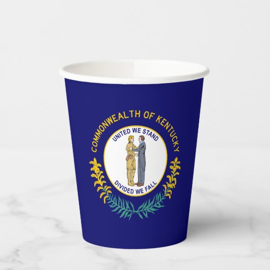 Staatsflagge Kentucky Pappbecher (Links)