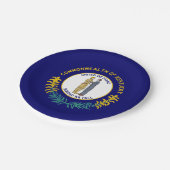 Staatsflagge Kentucky Pappteller (Schrägansicht)