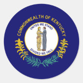 Staatsflagge Kentucky Runder Aufkleber (Vorderseite)