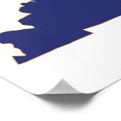 Staatsflagge Kentucky und Karte Poster (Ecke)