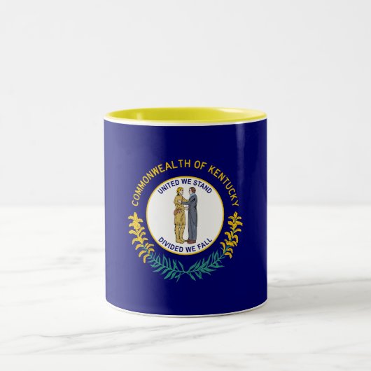 Staatsflagge Kentucky Zweifarbige Tasse (Mittel)