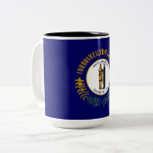 Staatsflagge Kentucky Zweifarbige Tasse (Vorderseite Links)