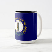 Staatsflagge Kentucky Zweifarbige Tasse (VorderseiteRechts)