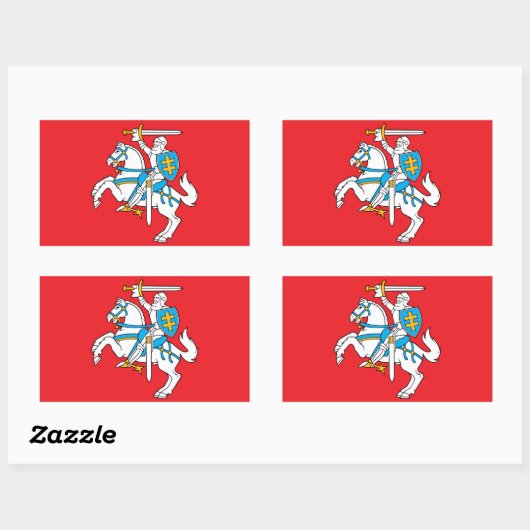 Staatsflagge Litauens Rechteckiger Aufkleber (Blatt)