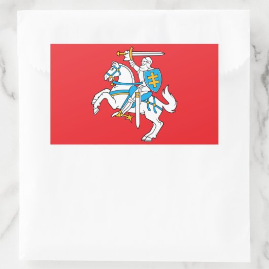 Staatsflagge Litauens Rechteckiger Aufkleber (Tasche)