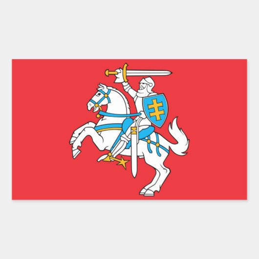 Staatsflagge Litauens Rechteckiger Aufkleber (Vorderseite)