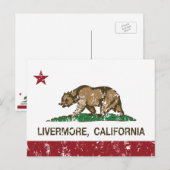Staatsflagge Livermore Postkarte (Vorne/Hinten)