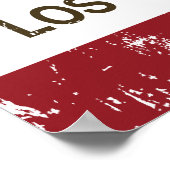 Staatsflagge Los Gatos Poster (Ecke)