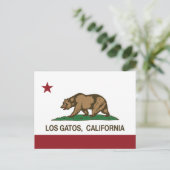 Staatsflagge Los Gatos Postkarte (Stehend Vorderseite)