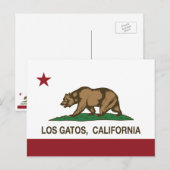 Staatsflagge Los Gatos Postkarte (Vorne/Hinten)