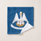 Staatsflagge Louisiana Badhandtuch Set (Waschlappen)