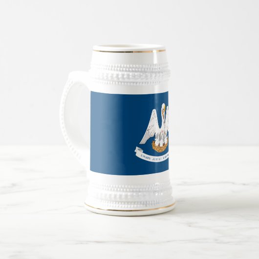 Staatsflagge Louisiana Bierglas (Vorderseite Links)
