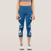 Staatsflagge Louisiana Capri Leggings (Vorderseite)