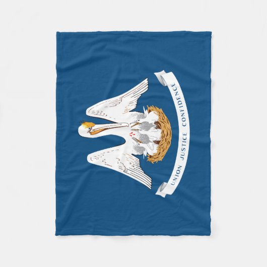Staatsflagge Louisiana Fleecedecke (Vorderseite)