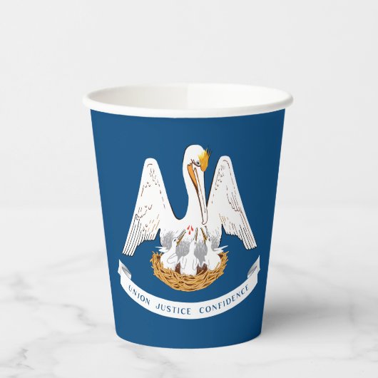 Staatsflagge Louisiana Pappbecher (Links)