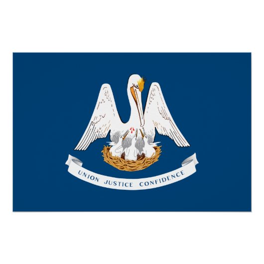 Staatsflagge Louisiana Poster (Vorderseite)