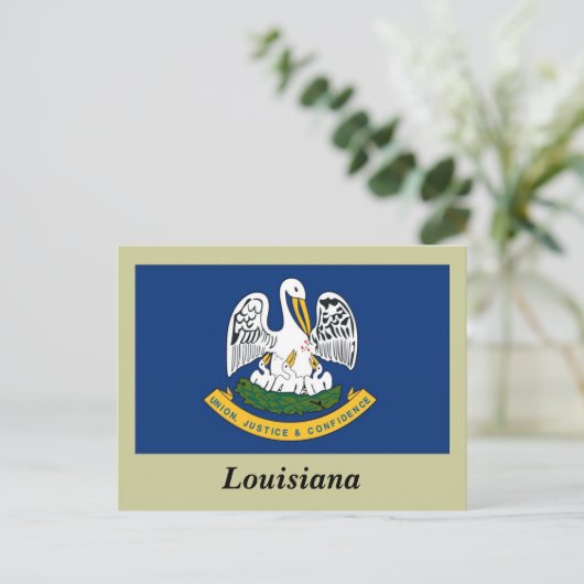 Staatsflagge Louisiana Postkarte (Stehend Vorderseite)
