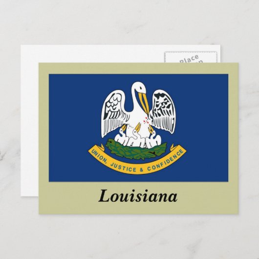 Staatsflagge Louisiana Postkarte (Vorne/Hinten)