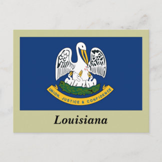 Staatsflagge Louisiana Postkarte