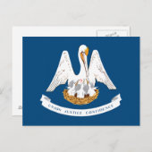 Staatsflagge Louisiana Postkarte (Vorne/Hinten)