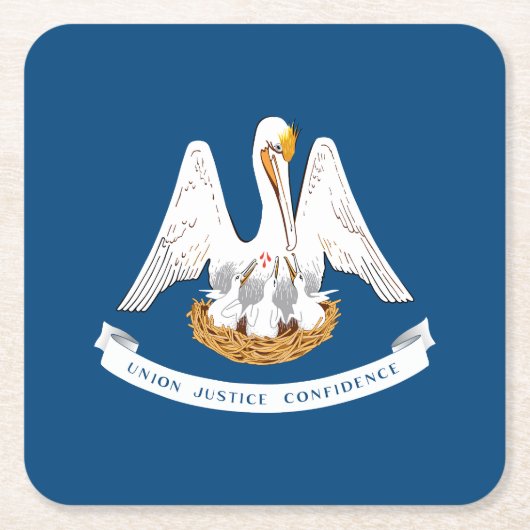 Staatsflagge Louisiana Rechteckiger Pappuntersetzer (Vorderseite)