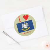 Staatsflagge Louisiana Runder Aufkleber (Umschlag)