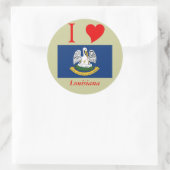 Staatsflagge Louisiana Runder Aufkleber (Tasche)