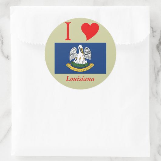 Staatsflagge Louisiana Runder Aufkleber (Tasche)