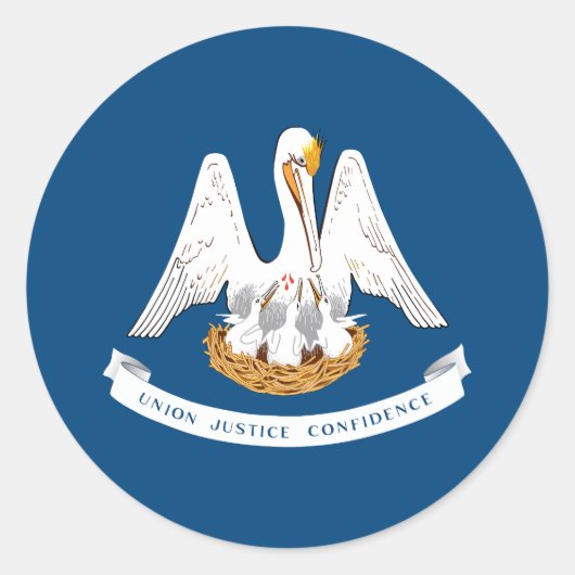 Staatsflagge Louisiana Runder Aufkleber (Vorderseite)