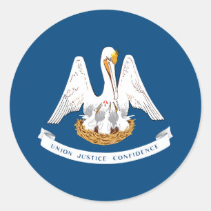 Staatsflagge Louisiana Runder Aufkleber
