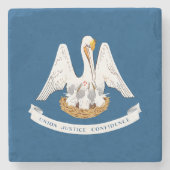 Staatsflagge Louisiana Steinuntersetzer (Vorderseite)