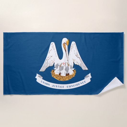 Staatsflagge Louisiana Strandtuch (Vorderseite)