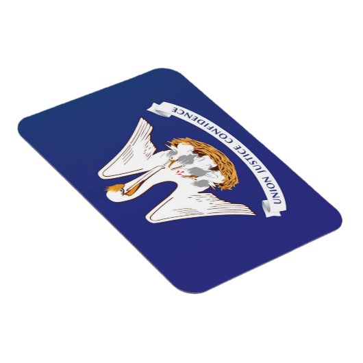 Staatsflagge Louisiana, USA Magnet (Rechte Seite)