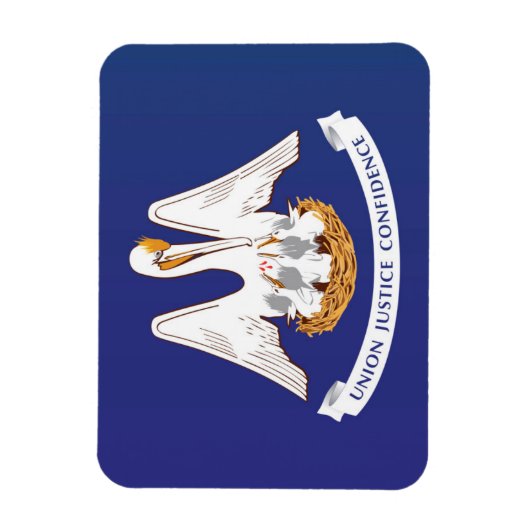 Staatsflagge Louisiana, USA Magnet (Vertikal)