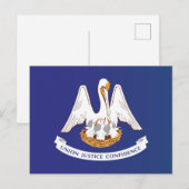 Staatsflagge Louisiana, USA Postkarte (Vorne/Hinten)